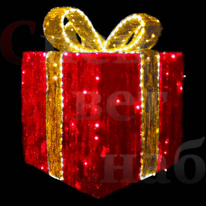 Светодиодная фигура "Красный подарок" 1.9х1.5х1.5м